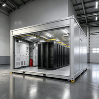 Pod de centre de données portable de 20 pieds, unité de stockage modulaire, bâtiment conteneur préfabriqué, système de panneaux sandwich isolés