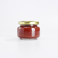 Bocaux en verre ronds et larges de 250 ml pour salsa, sauce pâtes, huile de piment avec couvercles métalliques – Conservation de la fraîcheur en cuisine