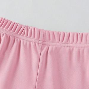 Conjunto de 2 Piezas para Niñas Pequeñas, Estilo Dulce, Sudadera con Estampado de Lazo y Pantalones Acampanados con Cintura Elástica, Personalizable - Product Image 3