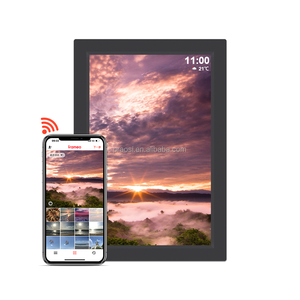 Cadre photo numérique WiFi pour écran tactile HD IPS Cadre photo numérique 10.1 "Rotation automatique du diaporama Via Frameo Envoyer des <span class=keywords><strong>photos</strong></span> vidéo - Product Image 1