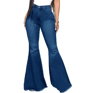 Jeans skinny évasés à taille haute pour femmes, bootcut, streetwear à la mode décontractée, pantalons jeans pour femmes