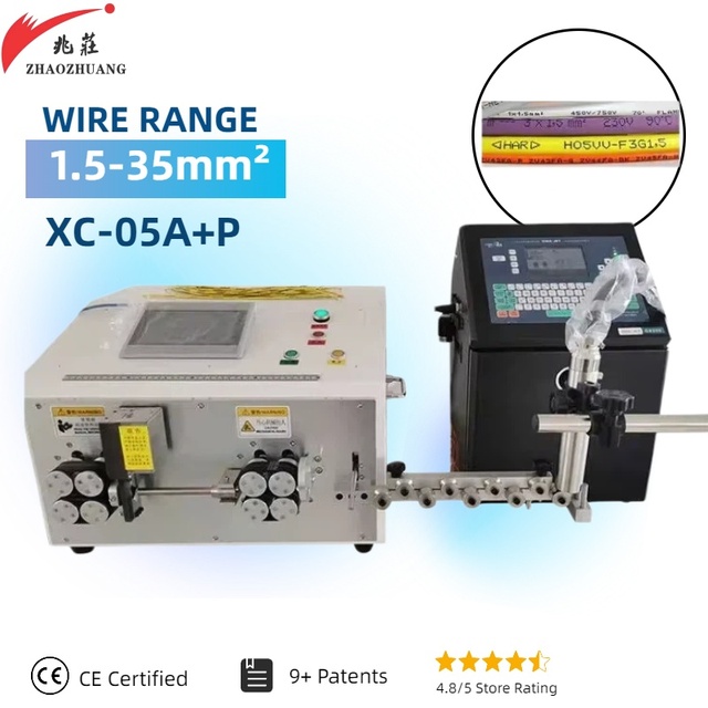 XC-05A+P Cable and Wire Cutting and Stripping Machine Continuous Inkjet Printer Cable Marking Printer Wire Printing Machine