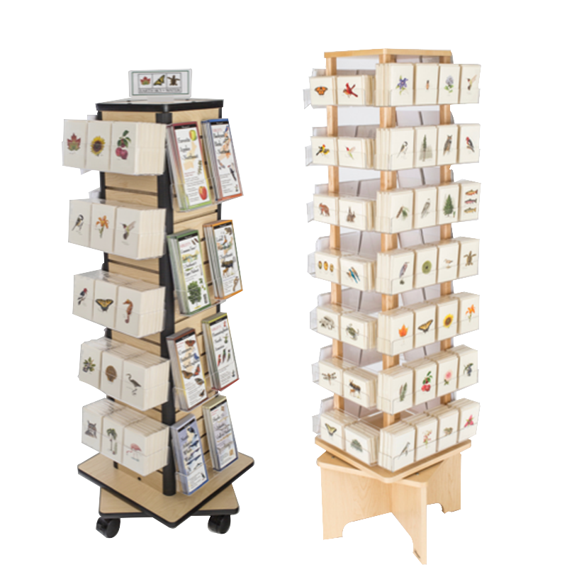 Apache Wooden Supermarket Shelves Countertop Postcard Display Rack — view 3