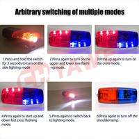 Mini Linterna LED Portátil de Advertencia para Hombro, Luz Estroboscópica Roja y Azul, con Clip, Lámpara de Señalización de Seguridad para Patrullaje, Tráfico Nocturno
