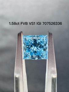 Diamante Azul Intenso de Primera Calidad, Diamante Suelto Certificado de Laboratorio, Color Azul Princesa Modificado, para Anillo de Boda - Product Image 2