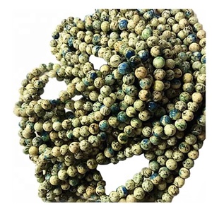 Natural K2 forma redonda pálido <span class=keywords><strong>amarillo</strong></span> piedras preciosas cuerdas - Product Image 2