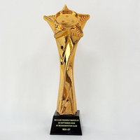 Trophée personnalisé avec gravure de logo sur mesure en or, argent, bronze, résine, étoile, cristal pour l'honneur de l'entreprise