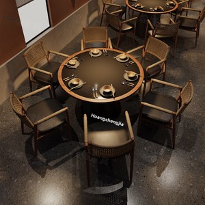 Ensemble table et chaises de restaurant Shanyefeng au design moderne et personnalisable, table à fondue, structure <span class=keywords><strong>en</strong></span> <span class=keywords><strong>bois</strong></span> massif - Product Image 5