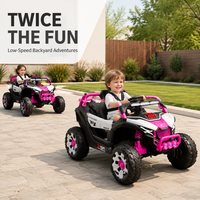 Voiture électrique tout-terrain pour enfants 6V4.5AH*2, 4 roues motrices, jouets pour enfants avec musique, lumières LED, plusieurs couleurs, voitures électriques