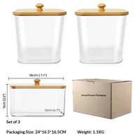 Distributeur de lessive JX, ensemble de 3 pièces avec design empilable, contenants pour lessive en poudre et savon, organisation et rangement pour la maison