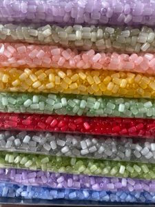 Perles œil-de-chat brossées 4x6 <span class=keywords><strong>mm</strong></span>, accessoires de perlage faits main, perles en verre en vrac pour la fabrication de bijoux artisanaux DIY - Product Image 1