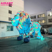 Estatuas Inflables de León, Peluche de León para Decoración de Fiestas y Escenarios, Globo de León Personalizable para Decoración de Parques al Aire Libre