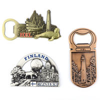 Imán de nevera metálico personalizado con relieve antiguo de un punto turístico de la ciudad, ideal para recuerdos de viaje, colección, regalo, venta al por mayor.