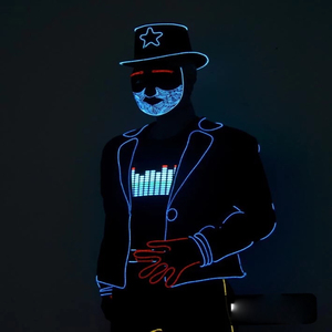 <span class=keywords><strong>Costume</strong></span> de danseur de club, <span class=keywords><strong>costume</strong></span> de chanteur de fête, <span class=keywords><strong>costume</strong></span> de scène de danse, <span class=keywords><strong>costume</strong></span> lumineux LED, <span class=keywords><strong>costume</strong></span> de robot <span class=keywords><strong>Ironman</strong></span>, spectacle de lumière LED, vêtements - Product Image 4