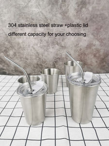 16 أونصة من الفولاذ المقاوم للصدأ أكواب بيرة نصف لتر غير قابلة للكسر معدنية للبار والمطاعم كوب قهوة أكواب - Product Image 3