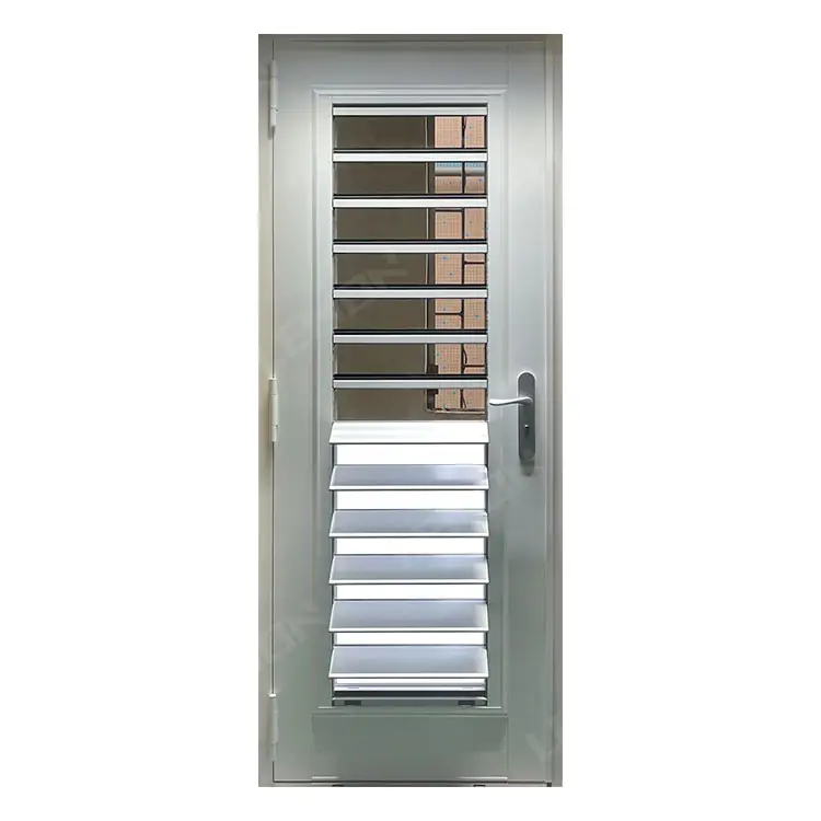 ประตูกลางแจ้งกันน้ำการออกแบบที่ทันสมัยสไตล์อิตาลีอลูมิเนียมประตูราคาต่ำอลูมิเนียมบานเกล็ดประตู