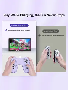 Impugnatura di ricarica Joy-Con per <span class=keywords><strong>Nintendo</strong></span> <span class=keywords><strong>Switch</strong></span> / <span class=keywords><strong>modello</strong></span> <span class=keywords><strong>OLED</strong></span>, gioca durante la ricarica, caricabatterie portatile a forma di V per controller Joy-Con <span class=keywords><strong>Switch</strong></span> - Product Image 2