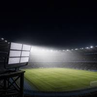 Luces LED de Seguridad para Estadios, 270000lm, 1500W, Ahorro de Energía, Protección Contra Sobretensiones, Luz Blanca Cálida Temporal, para Exteriores