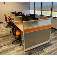 Table de bureau moderne de style européen personnel modulaire 4 personnes bureau bureau poste de travail écran