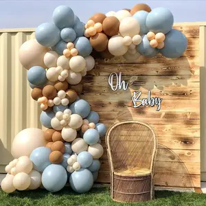 Набор воздушных шаров в стиле ретро, гирлянда с аркой, мультяшный шар, 12 Дюймов, 5 дюймов, украшение для детского дня рождения, синие латексные шары