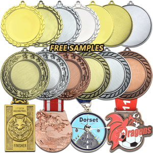 Fabricante de Medallas Deportivas de Metal Bronce en China, Medallas Personalizadas de Oro y <span class=keywords><strong>Plata</strong></span>, Exhibición de Medallas en Europa - Product Image 1