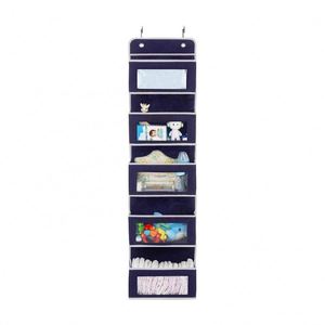 Foldable Over Door Hanging Door Organizer with 5 Large Pockets Fabric <b>Wall</b> <b>Mount</b> Hanging Organizer for Bathroom Pantry Nursery - Product Image 2