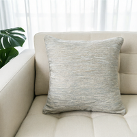 Housse de coussin jacquard métallique moderne de luxe en gros d'usine, taie d'oreiller jacquard personnalisée, housse de coussin