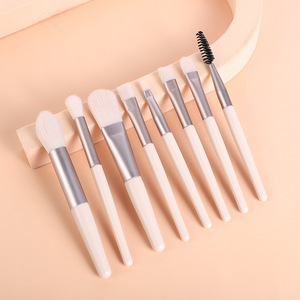 ชุดแปรงแต่งหน้าด้ามพลาสติกแบบด้าน อุปกรณ์เสริมความงาม ขายดีที่สุด รับทำโลโก้ 8 ชิ้น/ชุด แปรงแต่งหน้าขนาดเล็กสำหรับสาวๆ - Product Image 5