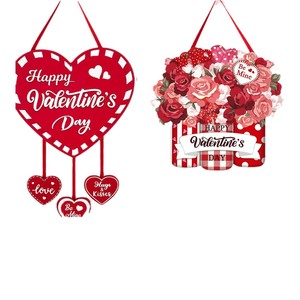 Decoraciones de Corazón de Madera para el Día de San Valentín, Tamaño Mediano, Letreros Colgantes para Interiores - Product Image 5