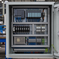 Gabinete de Control PLC OEM Personalizado con Comunicación Remota HMI IO y Programación para Integración de Equipos Industriales 24VDC 380V