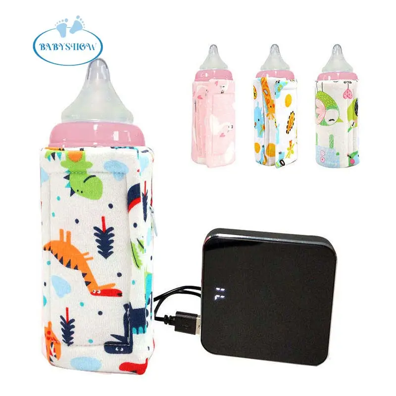 Babyshow Baby Fles Warmer Usb Connect Draagbare Auto Reizen Melk Warmer Oude Warmte Behoud Warmer Voor Baby Melk Fles