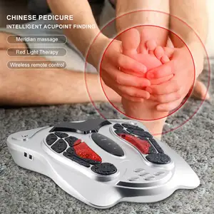 2024 New Electric Foot Massager Therapy Machine Blood Circulatory Electric Vibrating EMS Tens Foot Massager Pad