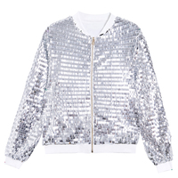 Veste à paillettes multicolores pour homme, veste de fête tendance, veste de baseball Unifbreaker pour fête d'anniversaire