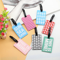 Nouvelle Étiquette de Bagage Personnalisable en PVC et Silicone Imprimée par Sublimation, Motif Anime, pour Valise et Bagages d'Aéroport
