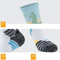 Chaussettes de basket-ball pour hommes Chaussettes de randonnée à mèche antidérapante Chaussettes épaisses en éponge respirantes