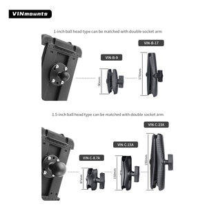 VINmounts 10" Industrial Tablet Holder | 1.5" Ball Base | 360° Swivel | Universal Tablet Compatibility - Product Image 4