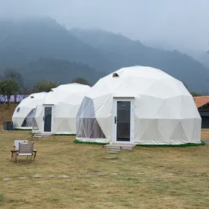 Tenda Kemah kubah glamor keluarga luar ruangan kubah tenda rumah hijau Diameter 6m