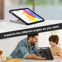 Étui de tablette rotatif écologique pour enfants, protection antichoc pour iPad 10e génération 10,9 pouces 2022, protection intégrale
