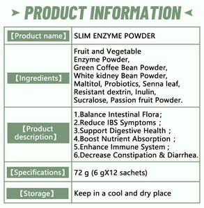 Poudre de jus de fruits de perte de poids de jus d'enzymes <span class=keywords><strong>pour</strong></span> le nettoyage du côlon Detox meilleur plan de repas régime programmes de jeûne intermittent - Product Image 2