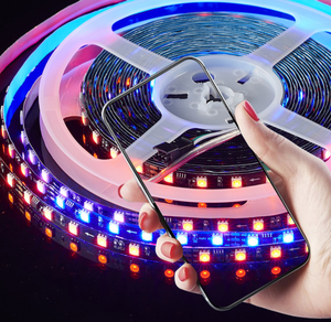 Bande lumineuse LED IP20 5050 RGB 12V avec télécommande pour éclairage d'ambiance de bar à intensité variable CE RoHS - Product Image 3