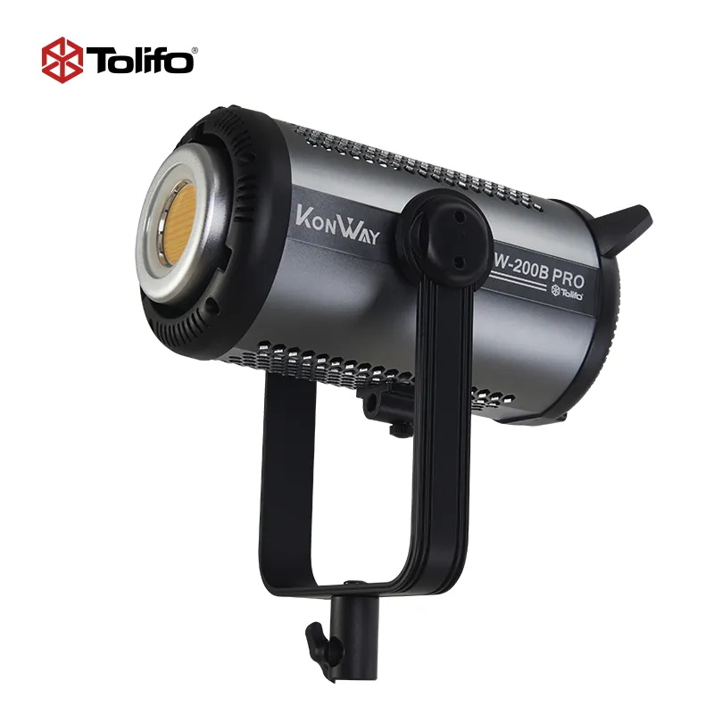 كشافات TOLIFO KW-200B PRO 220W ثنائية اللون COB LED لتسليط الصور والفيديو شديدة الإضاءة محمولة تُستخدم في الأماكن المغلقة للتصوير الفوتوغرافي إضاءة أفلام للبث المباشر