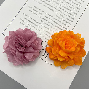 Rosas y Camelias Artificiales de Tela de 5 cm Tejidas a Mano para Ropa, Horquillas, Pendientes, Broches, Zapatos, Bolsos, Venta al por Mayor - Product Image 4