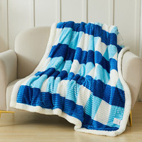 Couverture en flanelle extra large super douce, couverture en sherpa moelleuse, couverture en tricot douce et chaude, couverture en polaire d'hiver pour lit