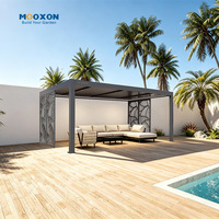 Pergola moderne à toit fixe conçue pour le patio, le jardin et la cour arrière avec une structure résistante aux intempéries