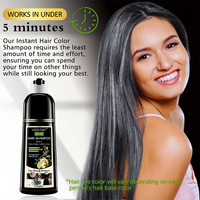 Shampoo colorant capillaire noir rapide, couvre les cheveux gris, nettoie, nourrit, répare la couleur des cheveux en cinq minutes, formule sûre, restaure la couleur naturelle des cheveux