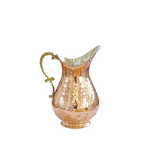 Jarra de Cobre Martillado Vintage con Asa de Latón, Ecológica, Hecha a Mano, Capacidad de 1.7L, para Bodas y Fiestas, Duradera - Product Image 1