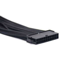 Cabo de extensão de cabo macho para fêmea psu, kit de extensão de cabo 16awg 30cm para computador cabo de fonte de alimentação preto - Product Image 2