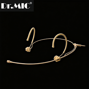 Micrófono de Diadema Profesional Mini Beige, Ligero, de Plástico, con Conexión XLR, para Comunicación, Enseñanza y Entrenamiento - Product Image 4