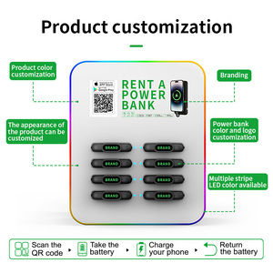 Borne de recharge publique extérieure ODM pour la location de batteries externes, partage par code QR, charge rapide USB 36W, application - Product Image 6