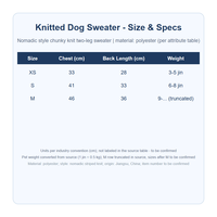 Pull pour chien en tricot épais rayé avec col montant, à deux pattes, avec boutons, vêtements chauds d'hiver pour chien XS S M